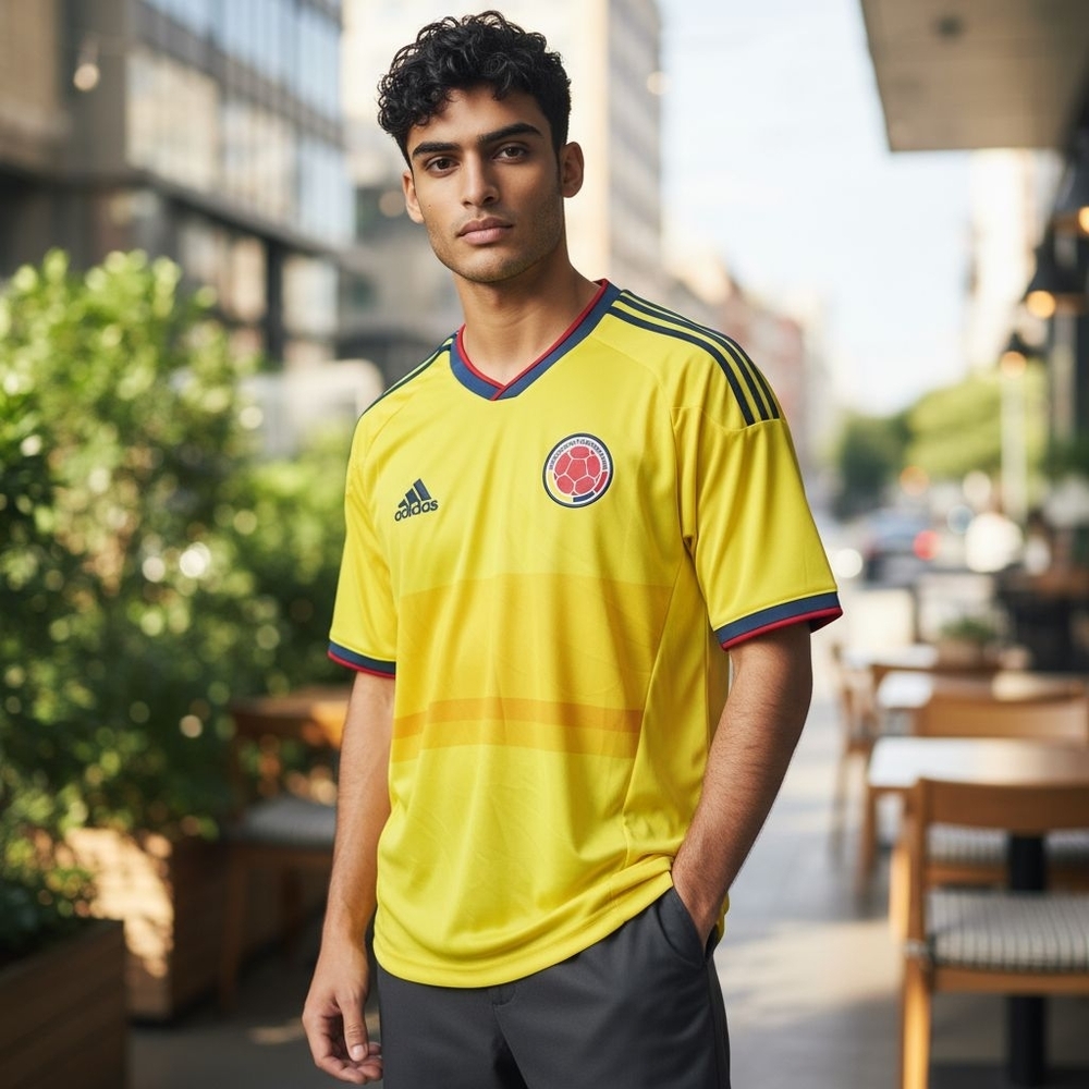 Adidas Columbian Football Shirt, Small
